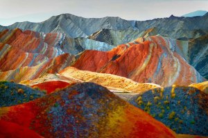 colourful mountains china